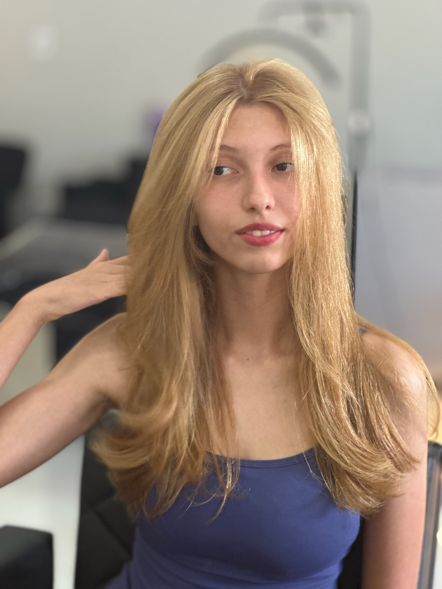 Foto de cabelo no salao